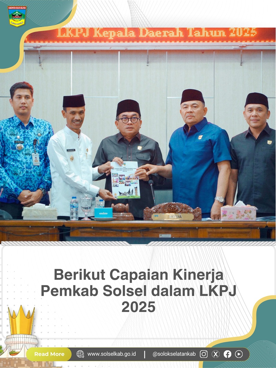 Berikut Capaian Kinerja Pemkab Solsel dalam LKPJ 2025